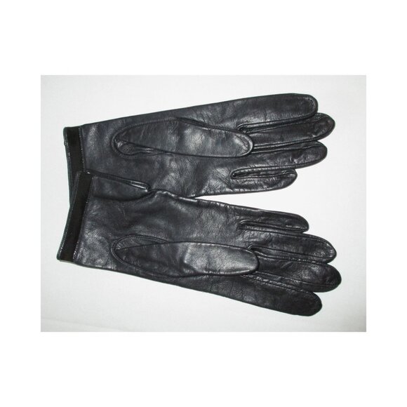 Vintage 70's Creation Pierre Cardin Made by Aris Black Leather Gloves NWT 7 1/2 - Picture 5 of 9